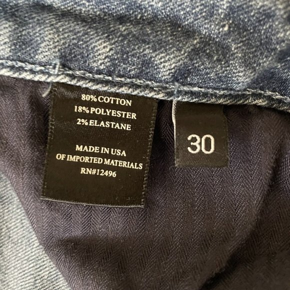 Parker Smith Jeans Womens 30 Skinny Ankle Crop Stretch Raw Hem Denim Pants - Picture 6 of 12